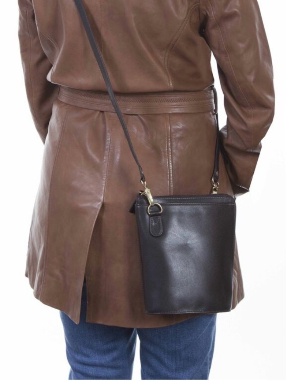 Scully Leather Mara Crossbody Black Purse